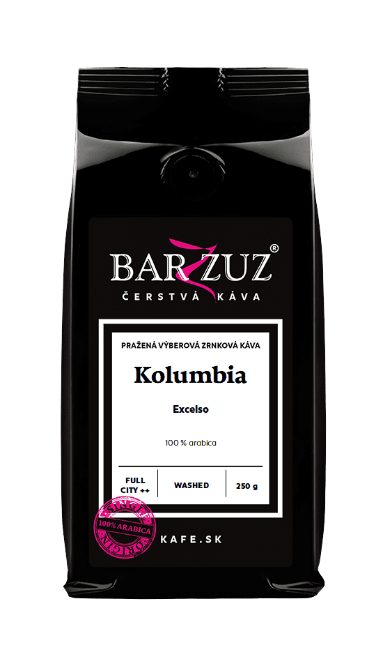 BARZZUZ Kolumbia Supremo, zrnková káva, 250 g